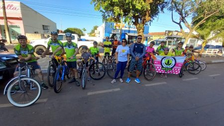 Campanhas sociais são encerradas com passeio ciclístico em Barra do Bugres