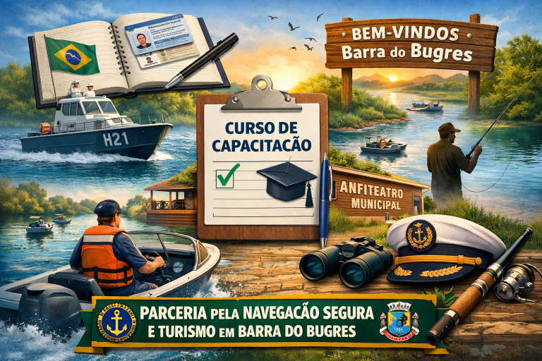 Marinha do Brasil e Barra do Bugres Firmam Parceria para Fortalecer o Turismo e Regularizar Embarcações